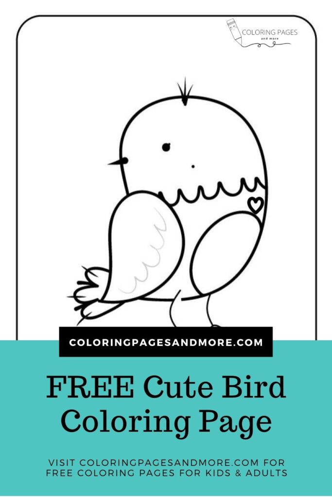 Cute Bird Coloring Page