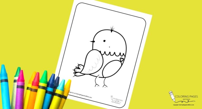 Cute Bird Coloring Page