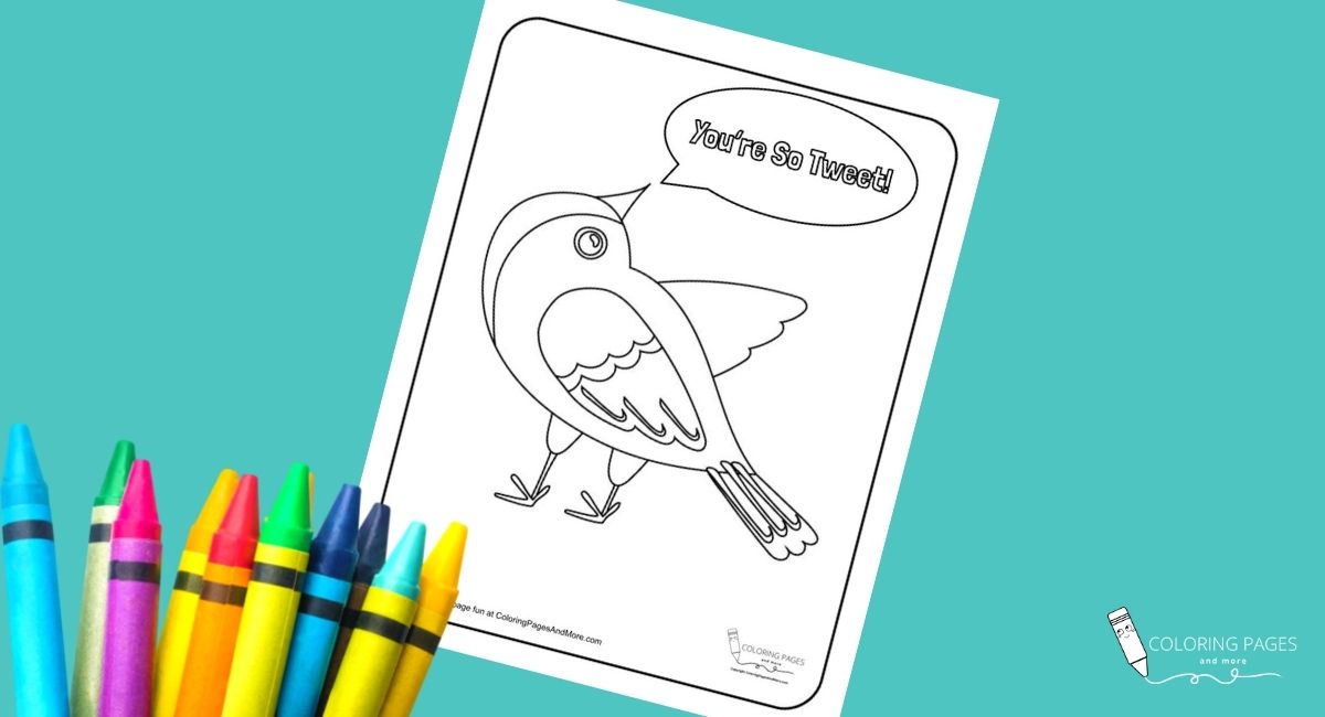You’re So Tweet Bird Coloring Page