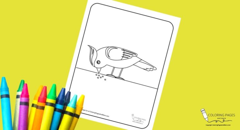 Bird Eating Coloring Page