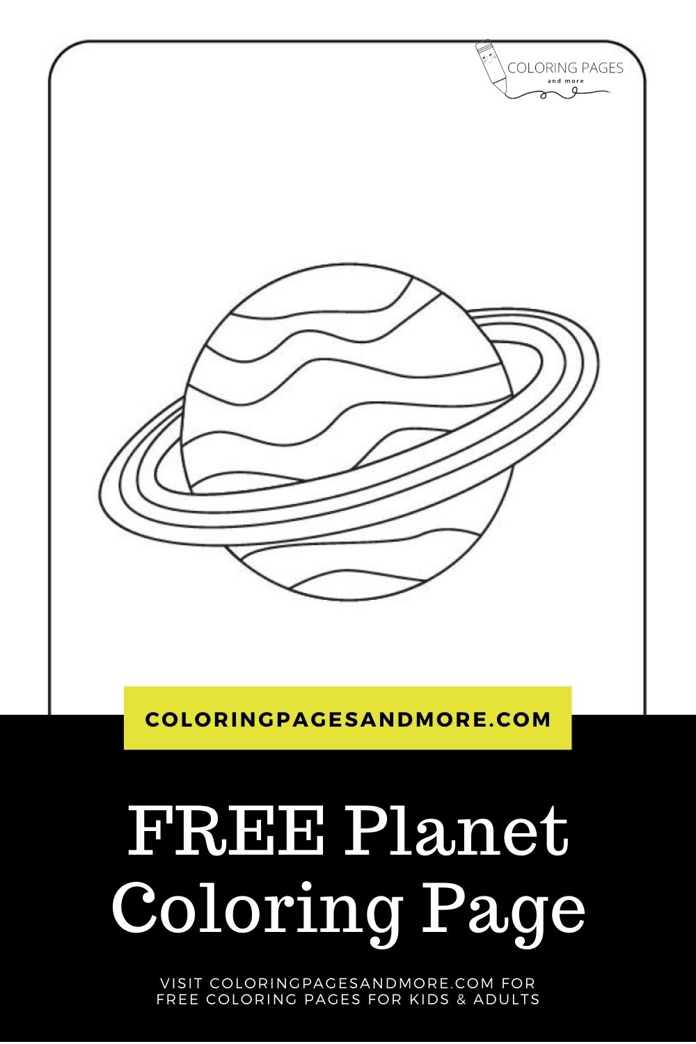 Free Planet Coloring Page - Coloring Pages and More
