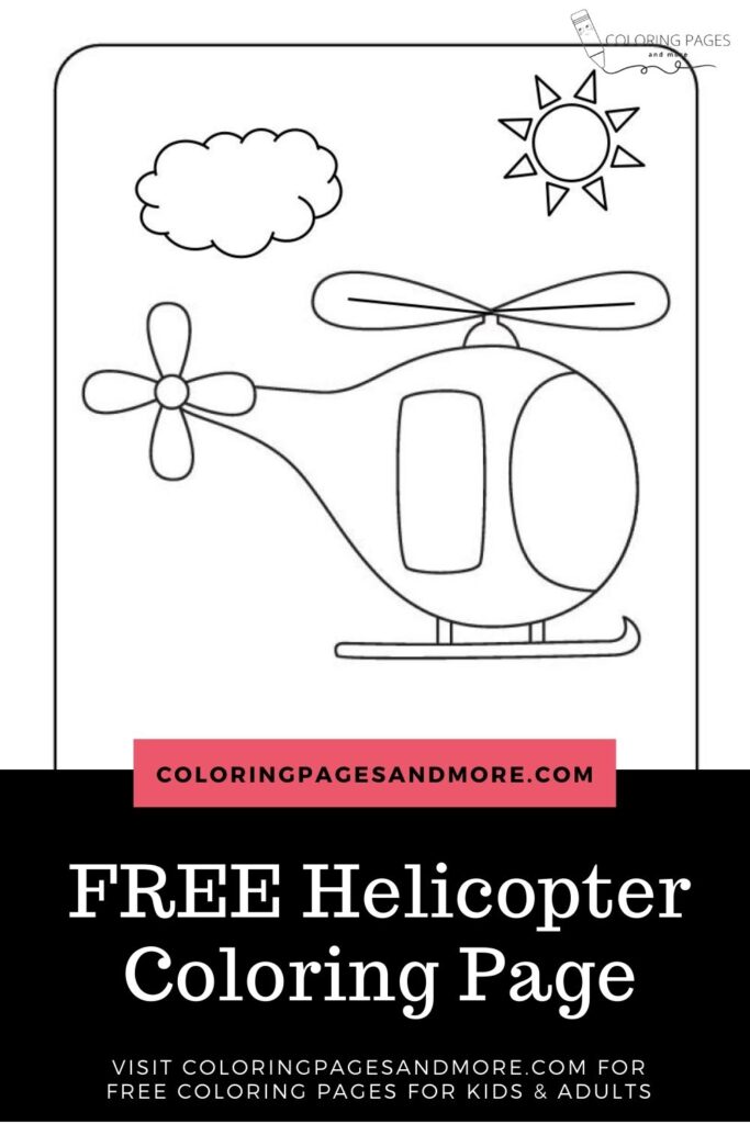 Free Helicopter Coloring Page