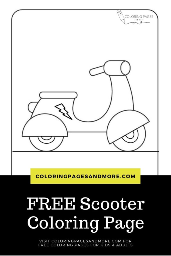 Free Scooter Coloring Page