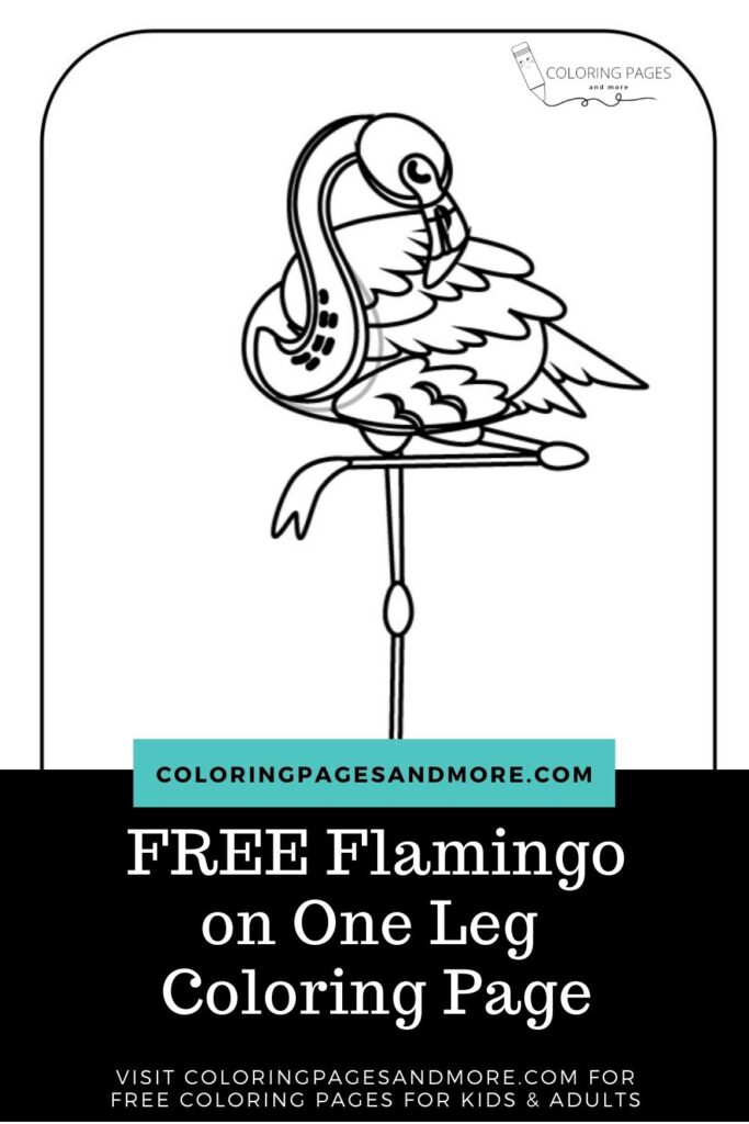 Free Flamingo on One Leg Coloring Page