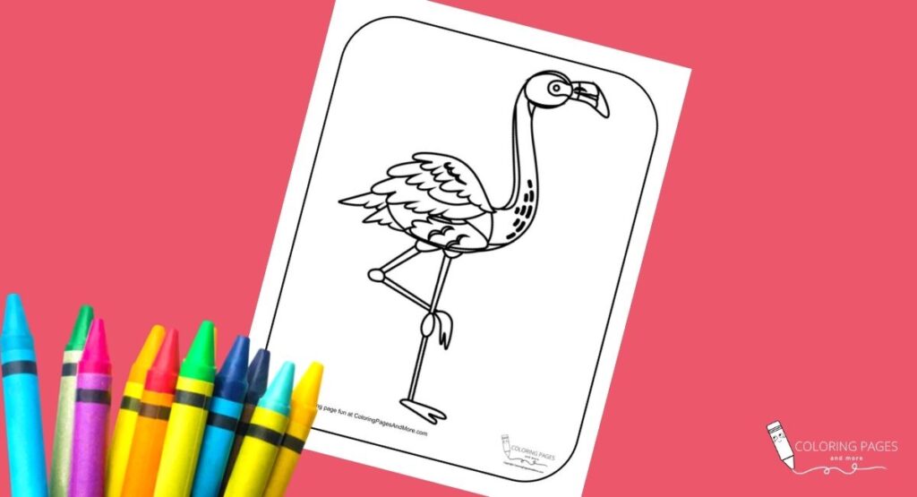 Flamingo Looking Up Coloring Page