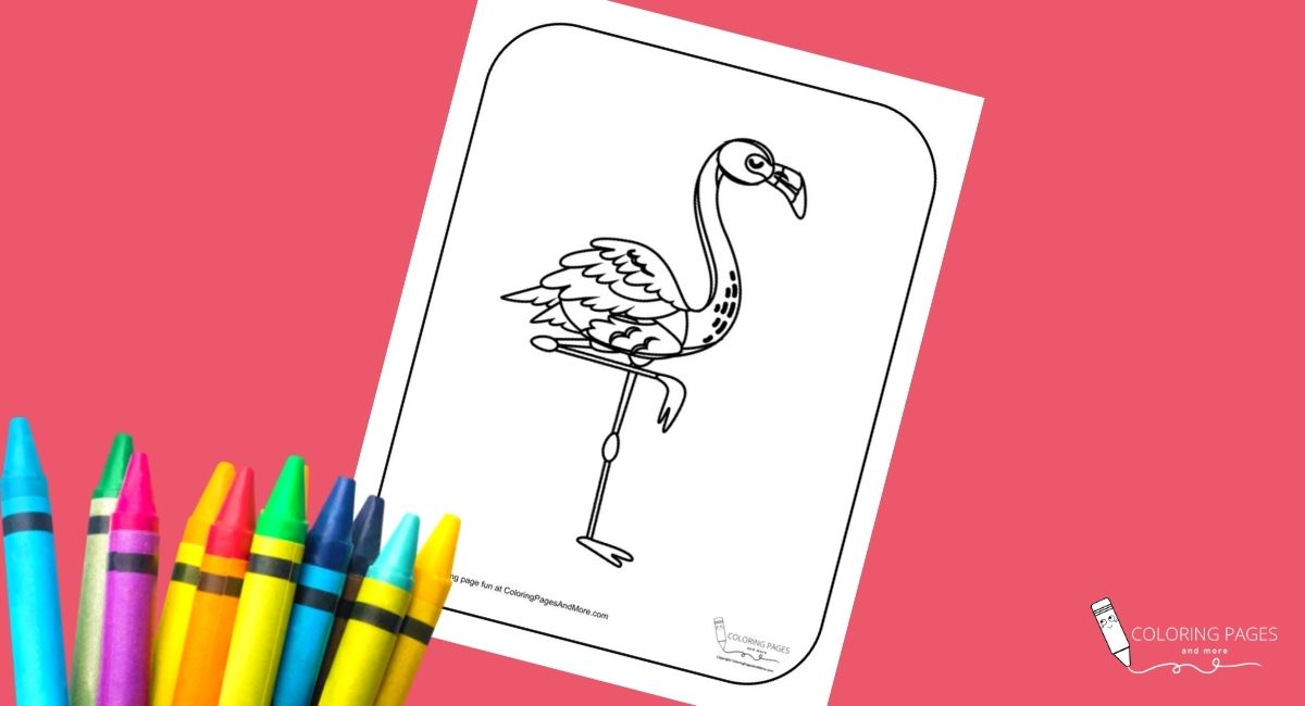 Flamingo with Leg Bent Coloring Page