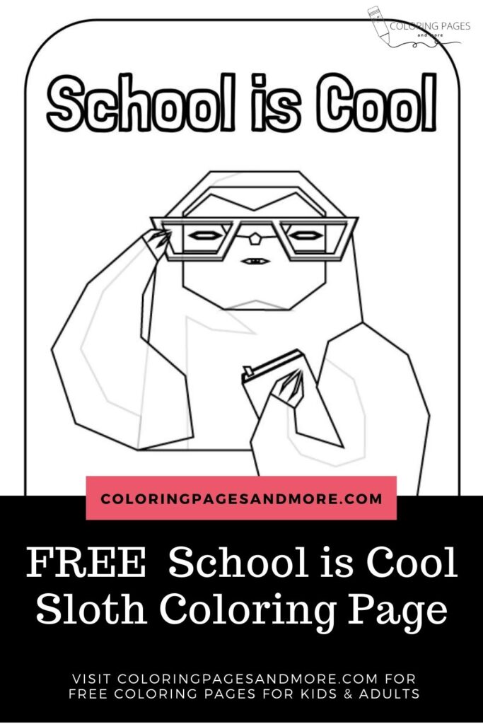 school is cool sloth