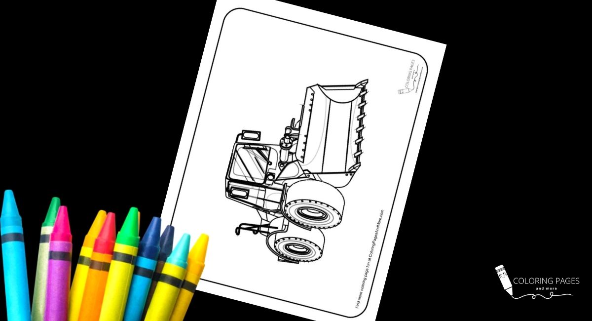 Loader Construction Truck Coloring Page