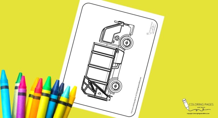 Recycling Truck Coloring Page