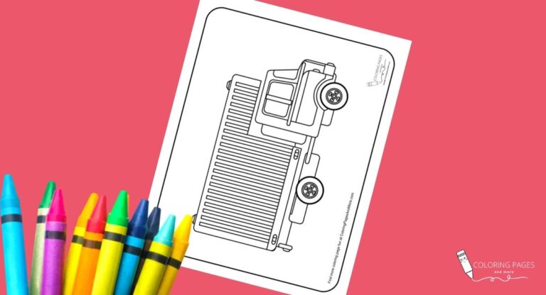 Hauler Truck Coloring Page