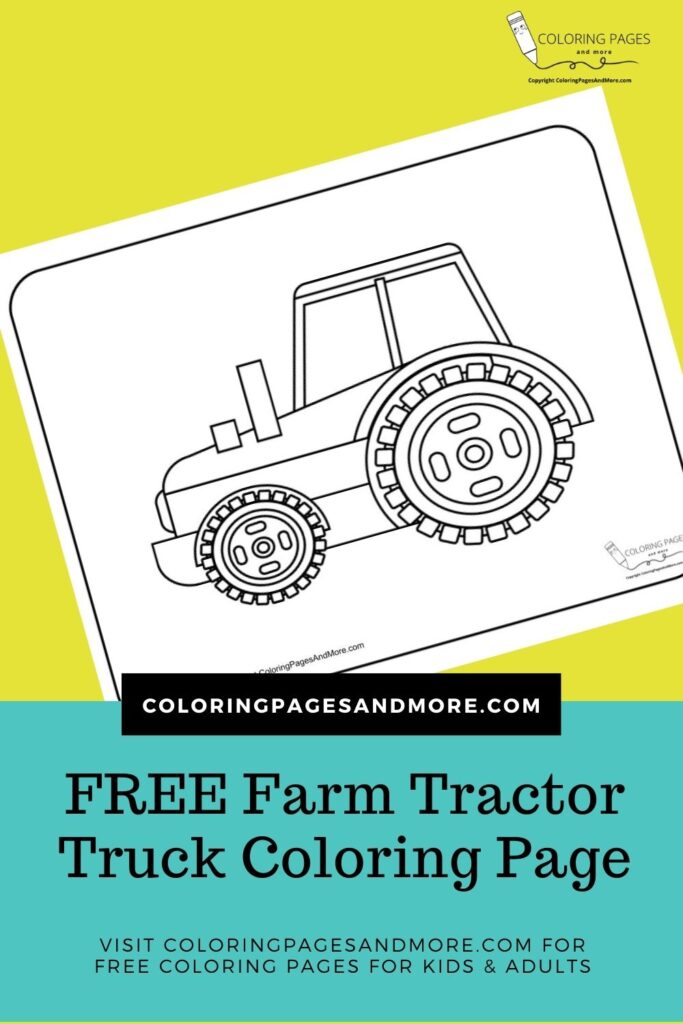 Free Farm Tractor Truck Coloring Page
