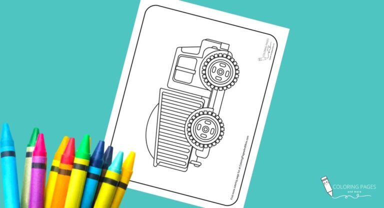 Slanted Dump Truck Coloring Page