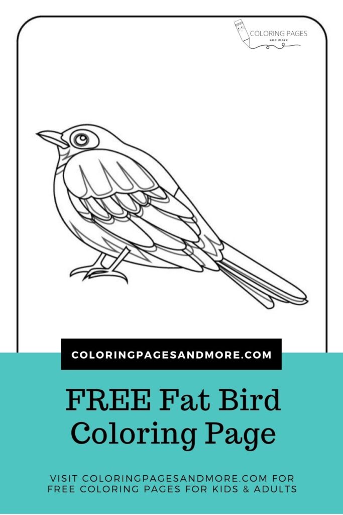 Fat Bird Coloring Page