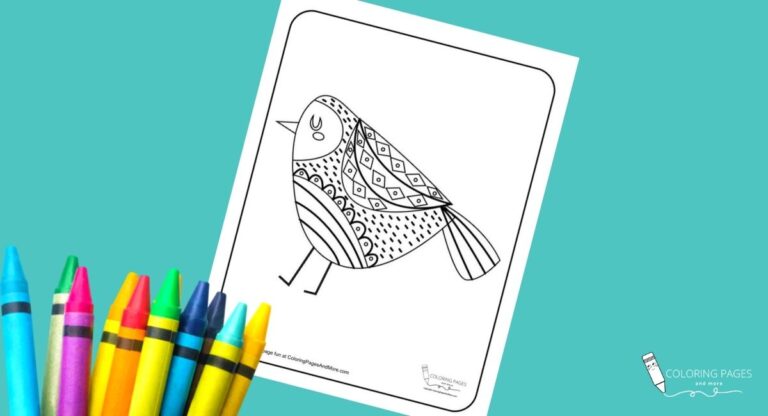 Walking Mandala Bird Coloring Page
