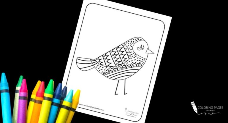 Pretty Mandala Bird Coloring Page