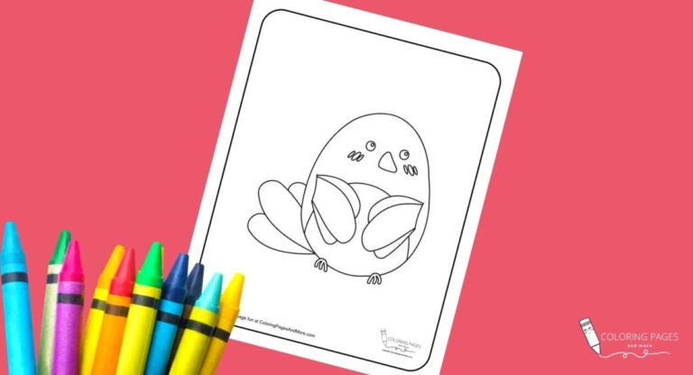 Cute Sitting Bird Coloring Page