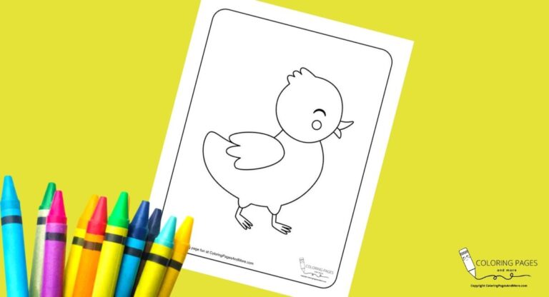 Cute Smiling Chick Coloring Page