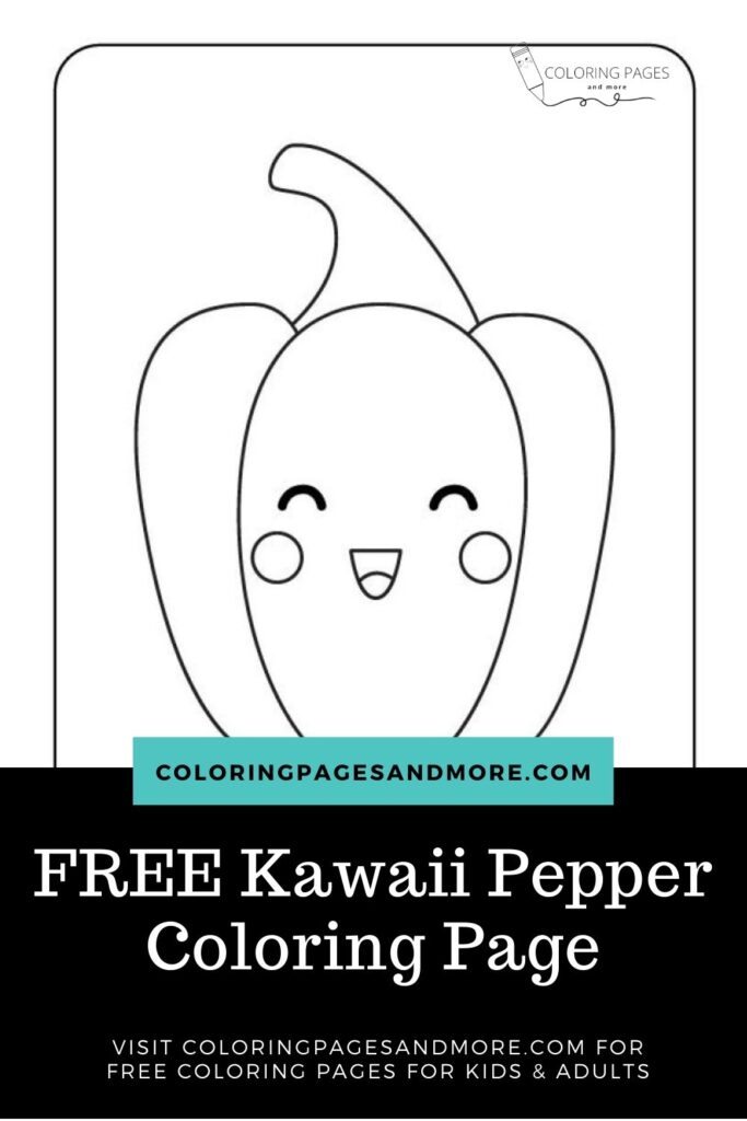 Kawaii Pepper Coloring Page