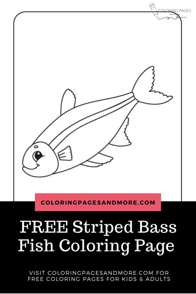 Striped Bass Fish Coloring Page