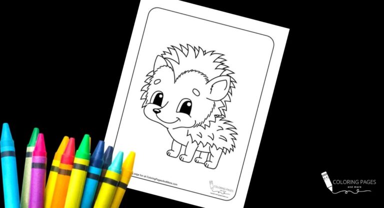 Sweet Hedgehog Coloring Page