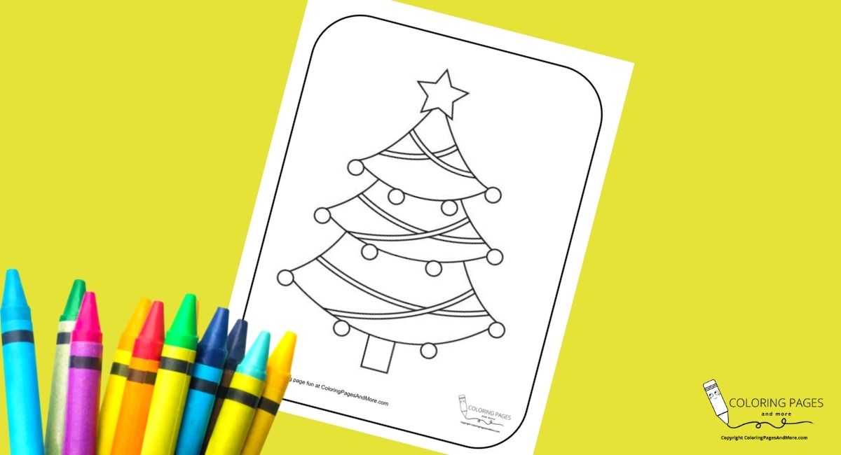 Cute Christmas Tree Coloring Page