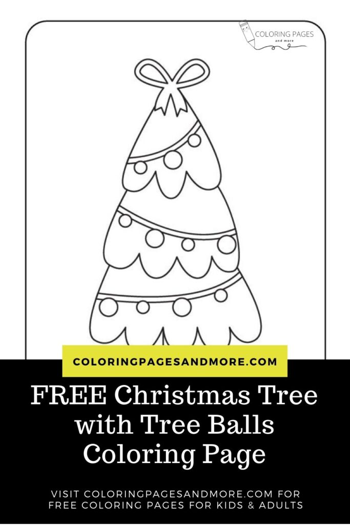 Christmas Tree with Tree Balls Coloring Page