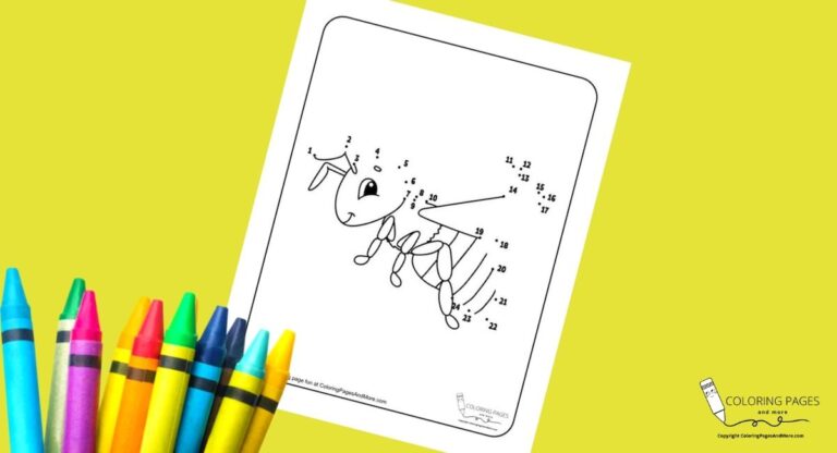 Honey Bee Dot-to-Dot Coloring Page