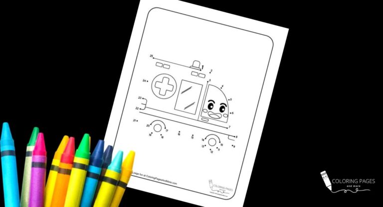 Ambulance Dot-to-Dot Coloring Page