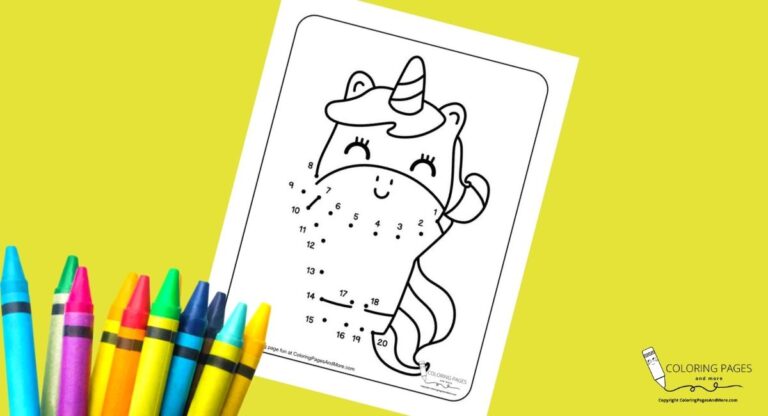 Unicorn Dot to Dot Coloring Page