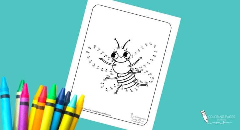 Flying Bee Dot-to-Dot Coloring Page