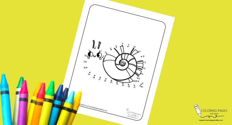 Snail Dot-to-Dot Coloring Page