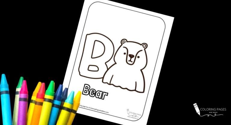 Letter B - Bear Alphabet Coloring Page