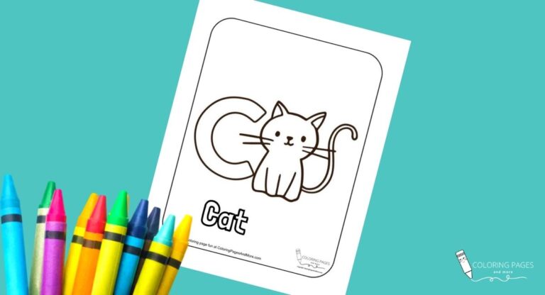 Letter C - Cat Alphabet Coloring Page