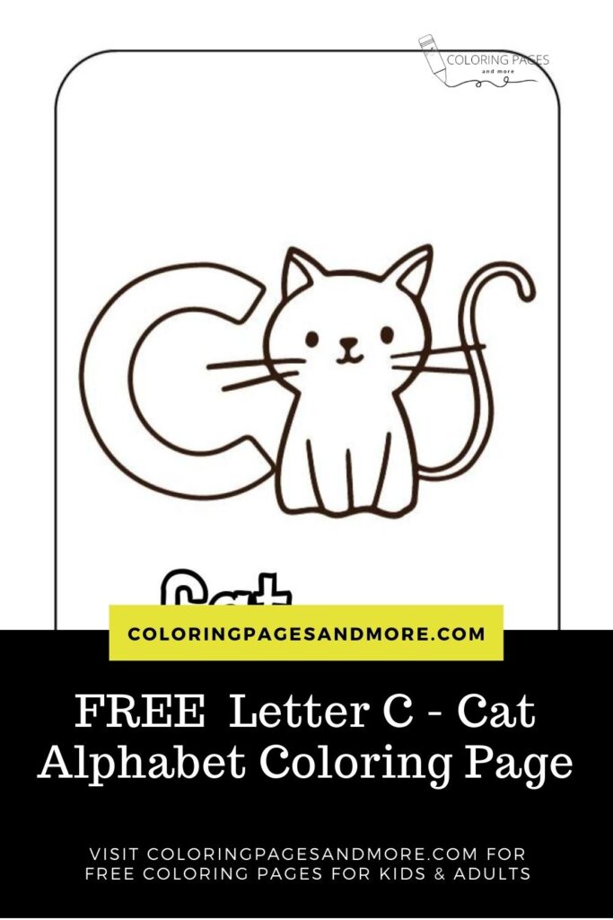 Letter C - Cat Alphabet Coloring Page