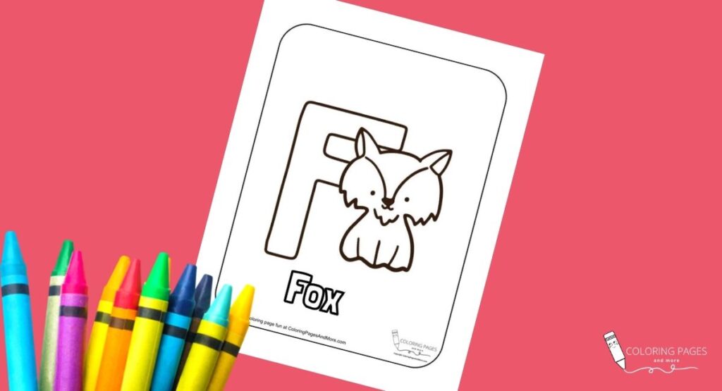 Letter F - Fox Alphabet Coloring Page