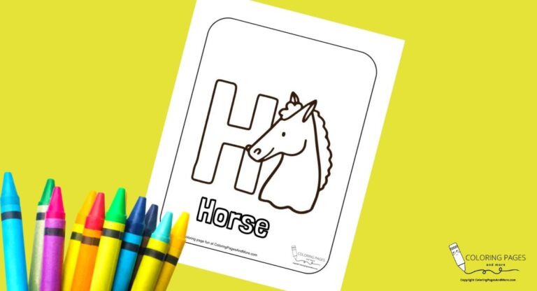 Letter H - Horse Alphabet Coloring Page