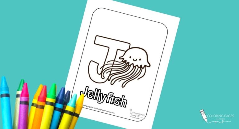 Letter J - Jellyfish Alphabet Coloring Page