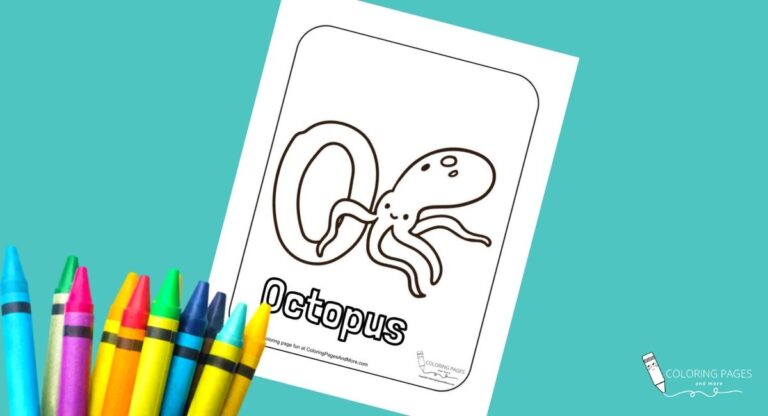 Letter O - Octopus Alphabet Coloring Page