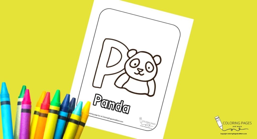 Letter P - Panda Alphabet Coloring Page