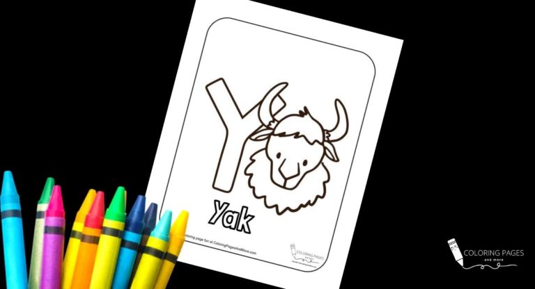 Letter Y - Yak Alphabet Coloring Page