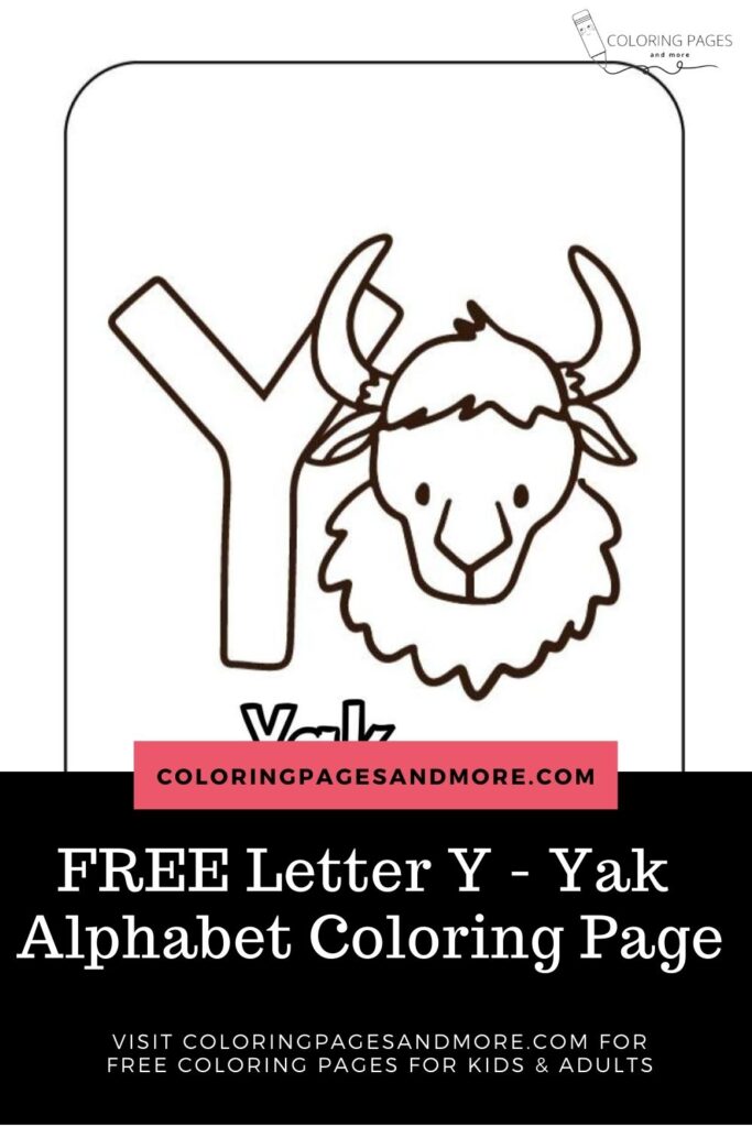 Letter Y - Yak Alphabet Coloring Page
