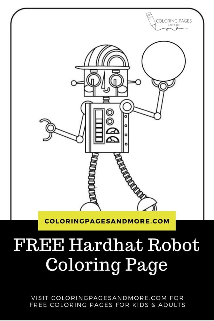 Hardhat Robot Coloring Page