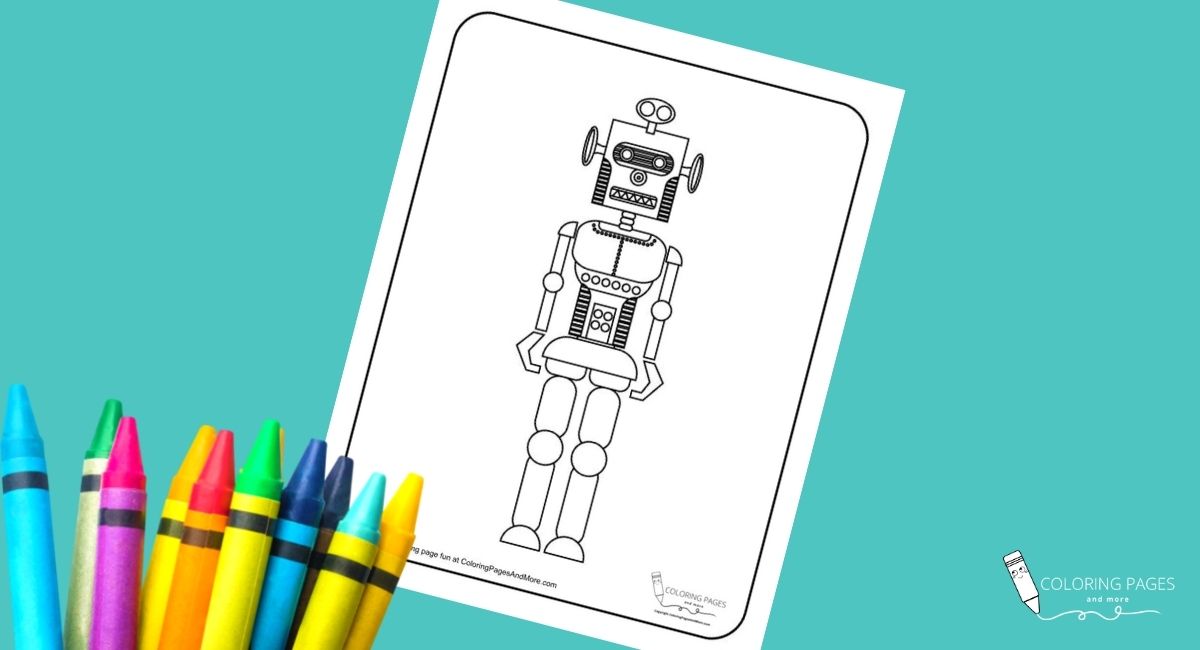 Monkey Face Robot Coloring Page