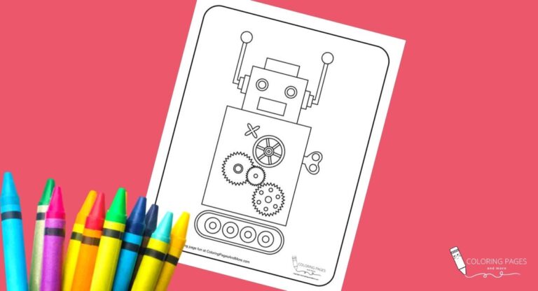 Rolling Robot Coloring Page
