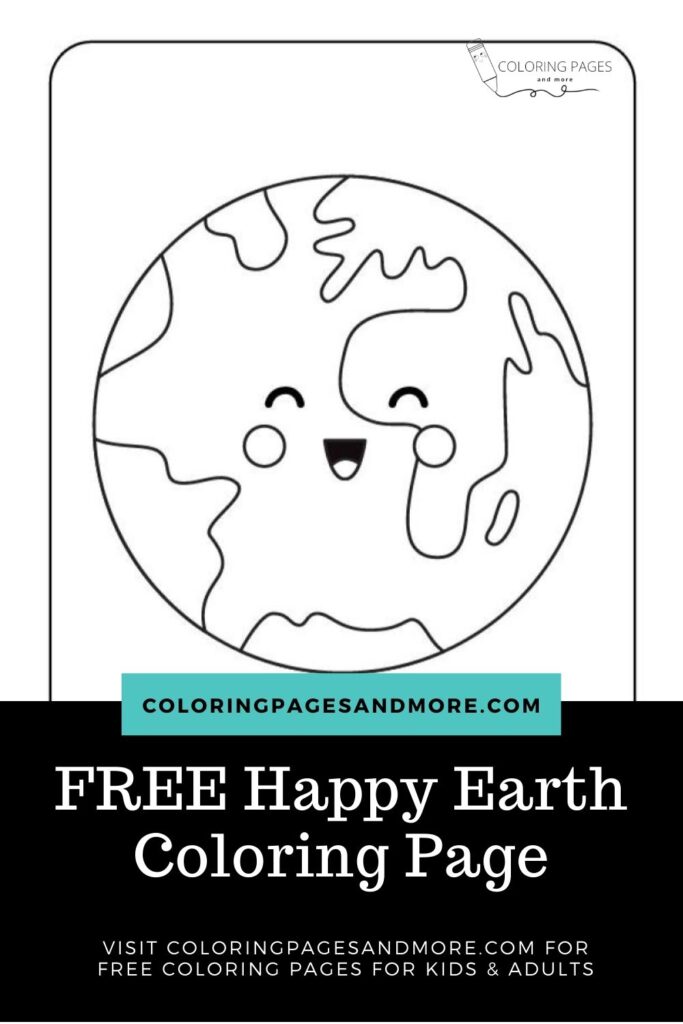 Happy Earth Coloring Page