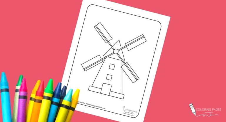Windmill Coloring Page