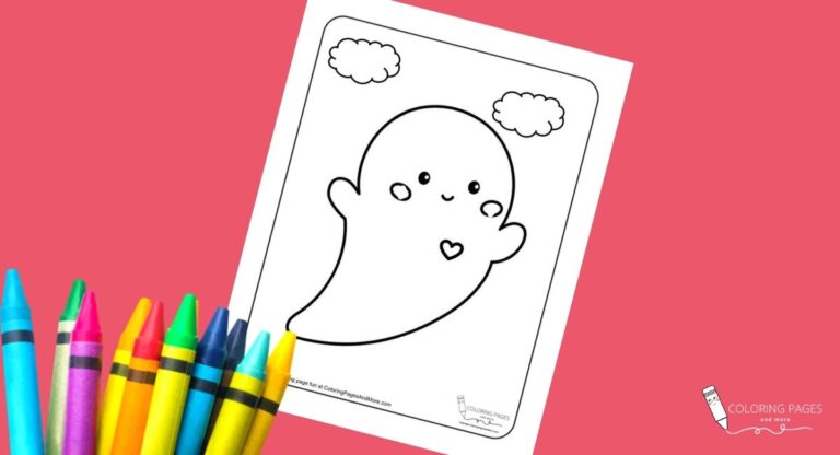 Happy Halloween Ghost Coloring Page