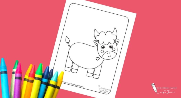 Happy Cow Coloring Page