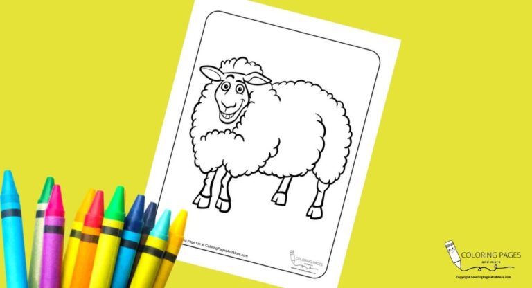 Grinning Sheep Coloring Page