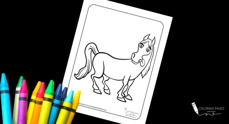 Silly Horse Coloring Page